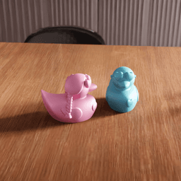 Couple Rubber Ducks 3d model