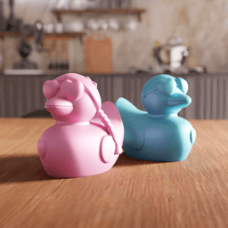 Couple Rubber Ducks 3d model