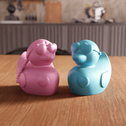 Couple Rubber Ducks 3d model
