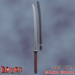 Yu Kanda Cosplay Mugen Cosplay Katana Anime D.Gray-man 3d model