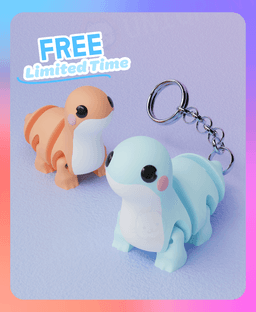 Flexi Brachiosaurus Dinosaur Keychain (Single Color) 3d model
