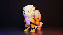 Arcanine Multiparts +3MF 3d model