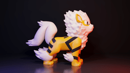 Arcanine Multiparts +3MF 3d model