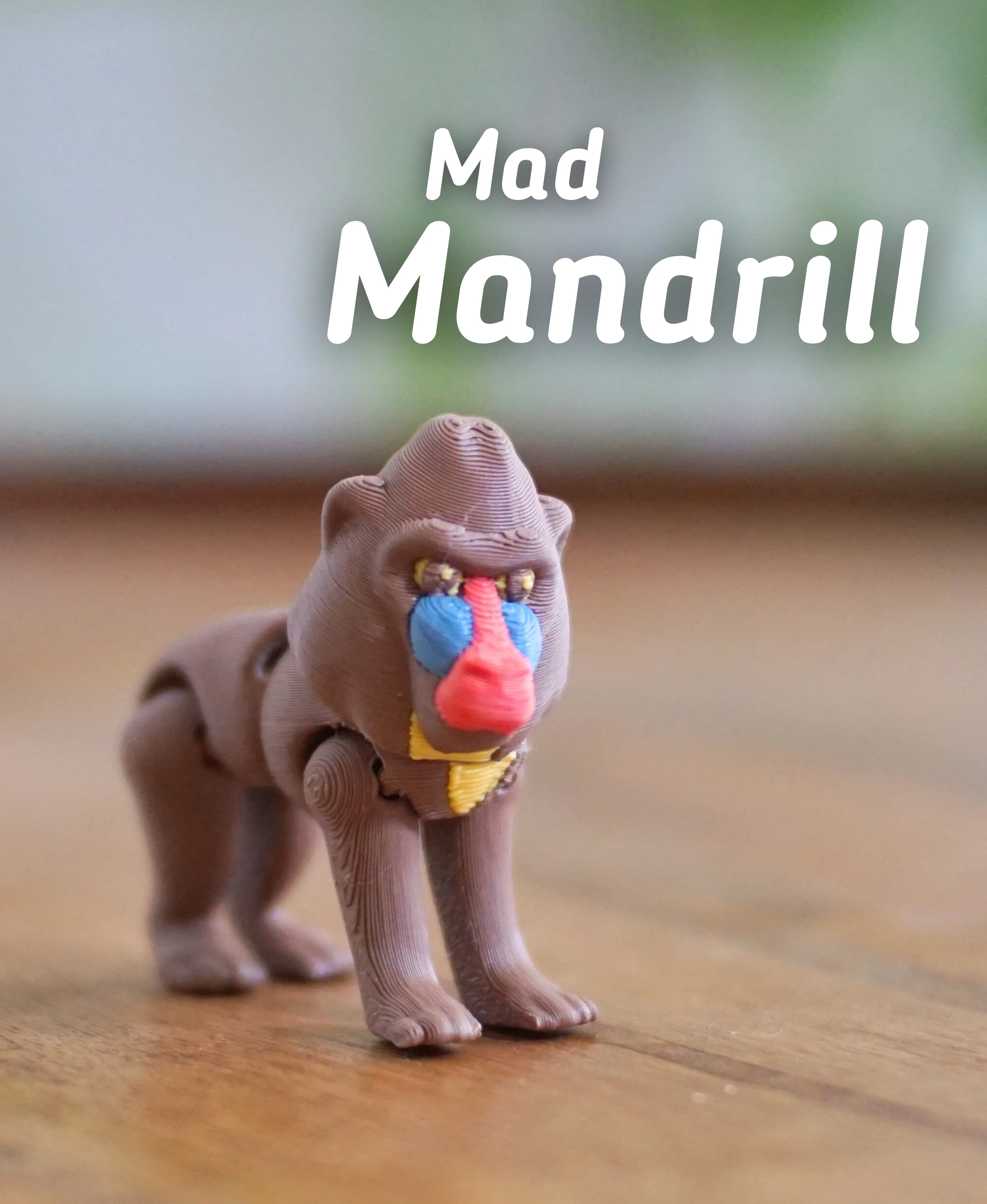 Mad Mandrill - Articulated Fidget Mandrill - Ludo flexy 3d model