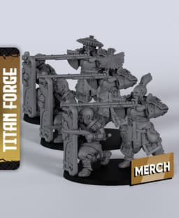Long Muskets - With Free Dragon Warhammer - 5e DnD Inspired for RPG and Wargamers 3d model