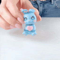 Boss Flexi Bunny Keychain, Egg / Sweet Heart / Just The Boss 3d model
