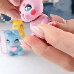 Boss Flexi Bunny Keychain, Egg / Sweet Heart / Just The Boss 3d model