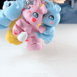 Boss Flexi Bunny Keychain, Egg / Sweet Heart / Just The Boss 3d model