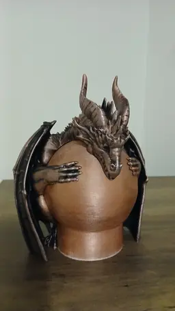 Dragon Guardian Orb Lamp 3d model