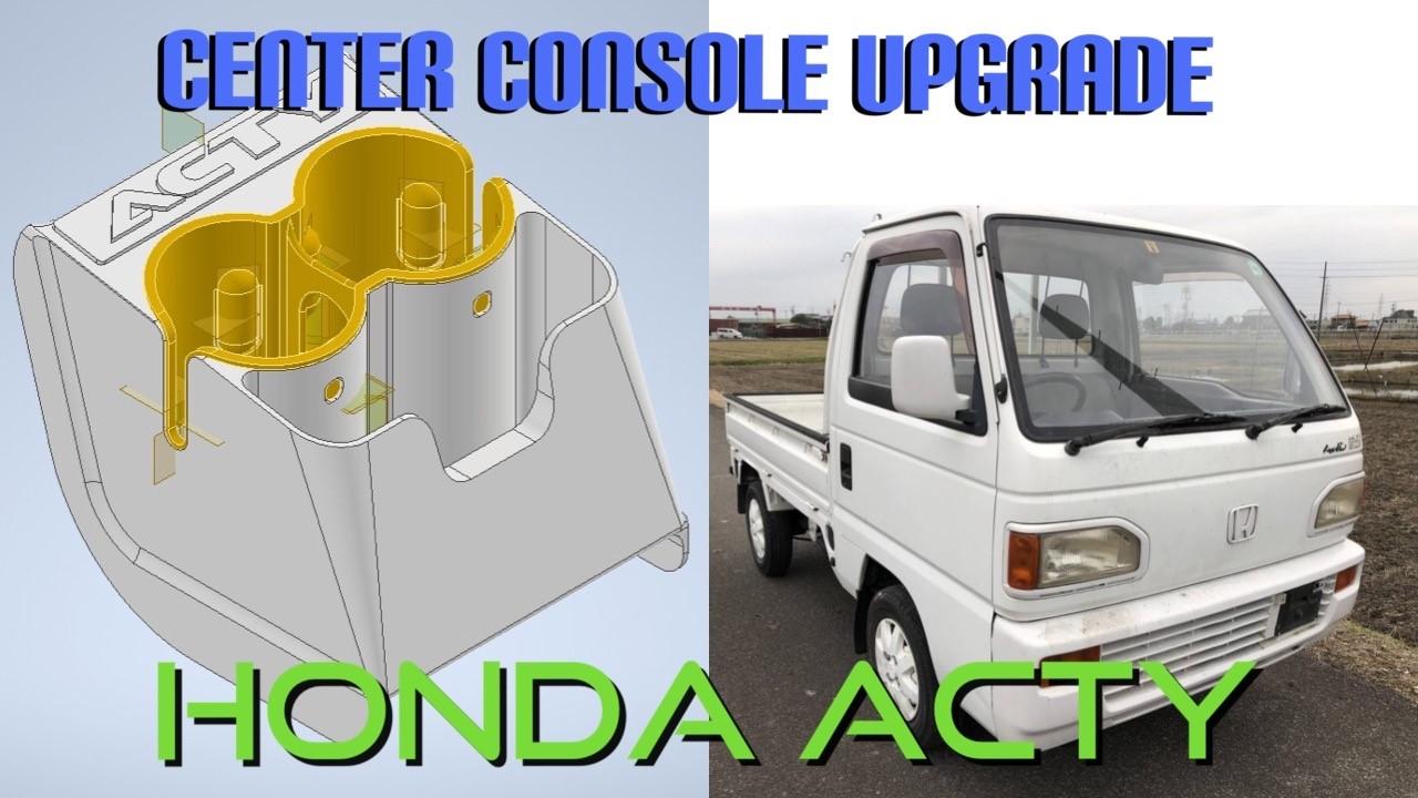 Honda ACTY Center Console-Cup Holder 3d model