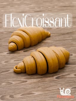 Quirky Croissant Flexible Articulated Toy 3d model