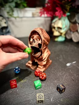 Hooded skull dice tower 3d model