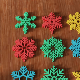 25 Pcs Snowflake Tree Ornament Bundle 3d model