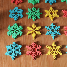 25 Pcs Snowflake Tree Ornament Bundle 3d model