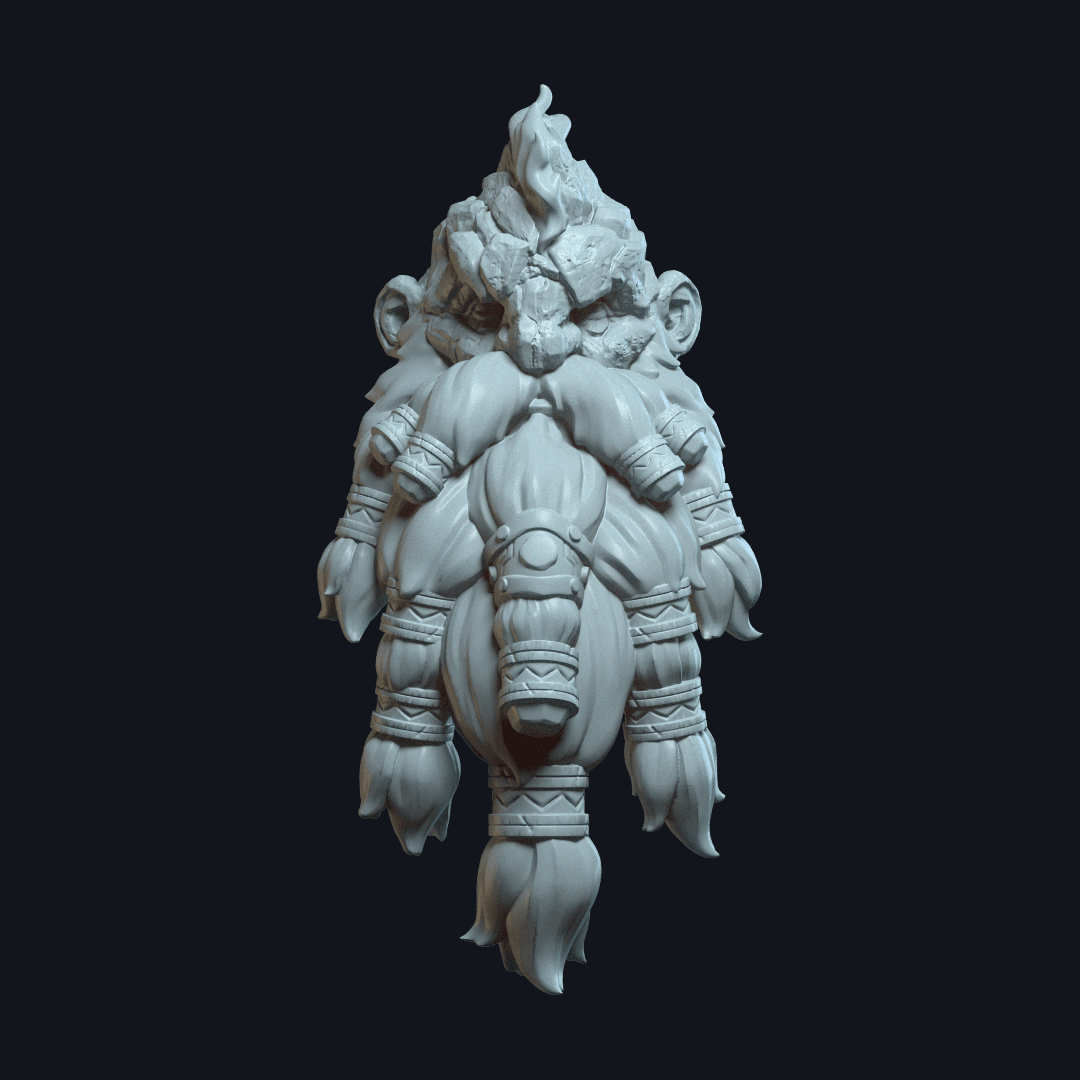 Durak Deepstone v2 Action Figure Head 3d model
