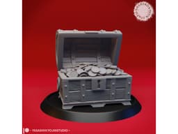 Open Treasure Chest - Tabletop Miniature 3d model