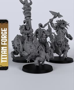Wild Orc Boar Riders - With Free Dragon - 5e DnD Inspired for RPG and Wargamers 3d model
