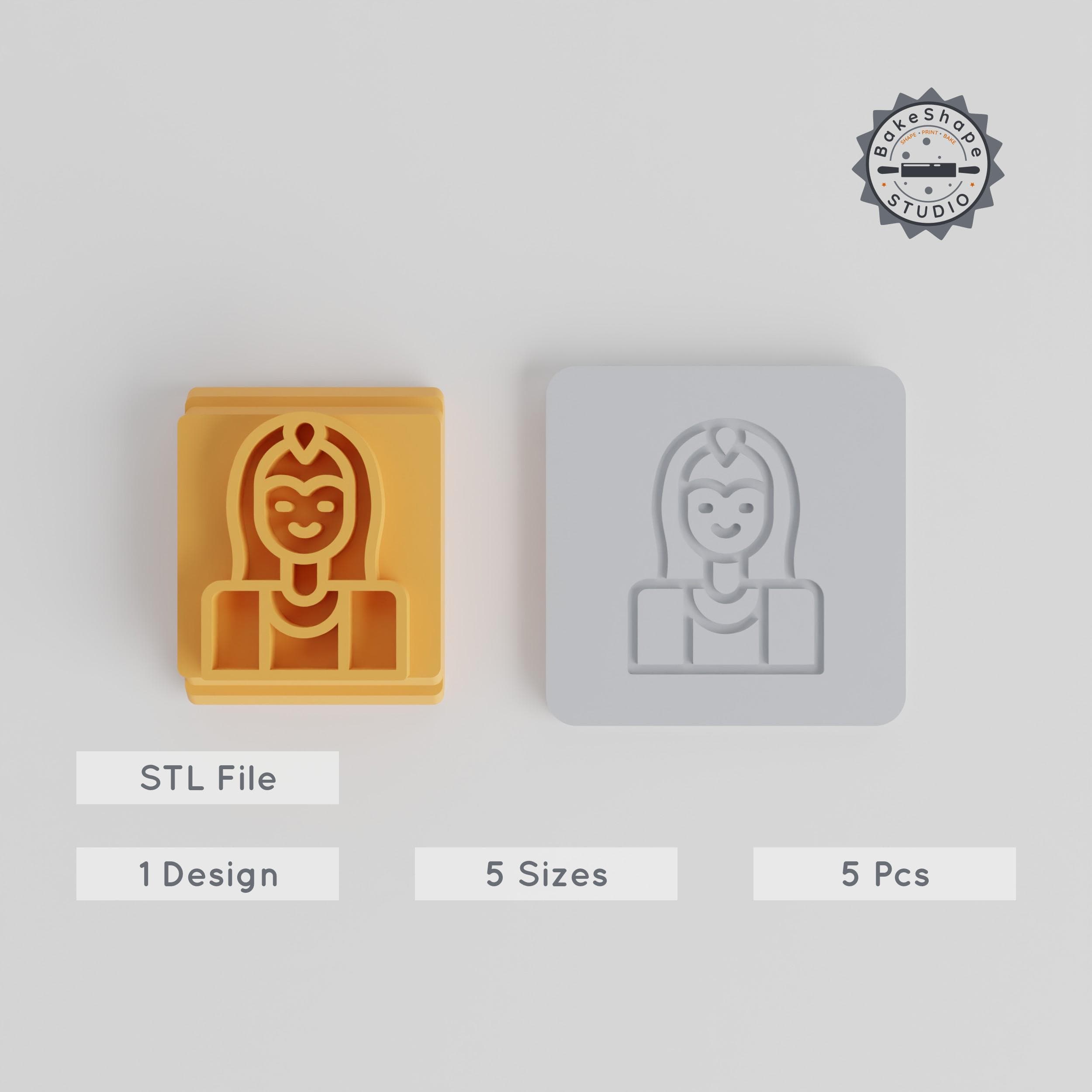 Guanyin Stamp Tile Set, 20-40mm Motifs, Perfect for Clay, Cookies, Fondant PRODUCT_4444 3d model