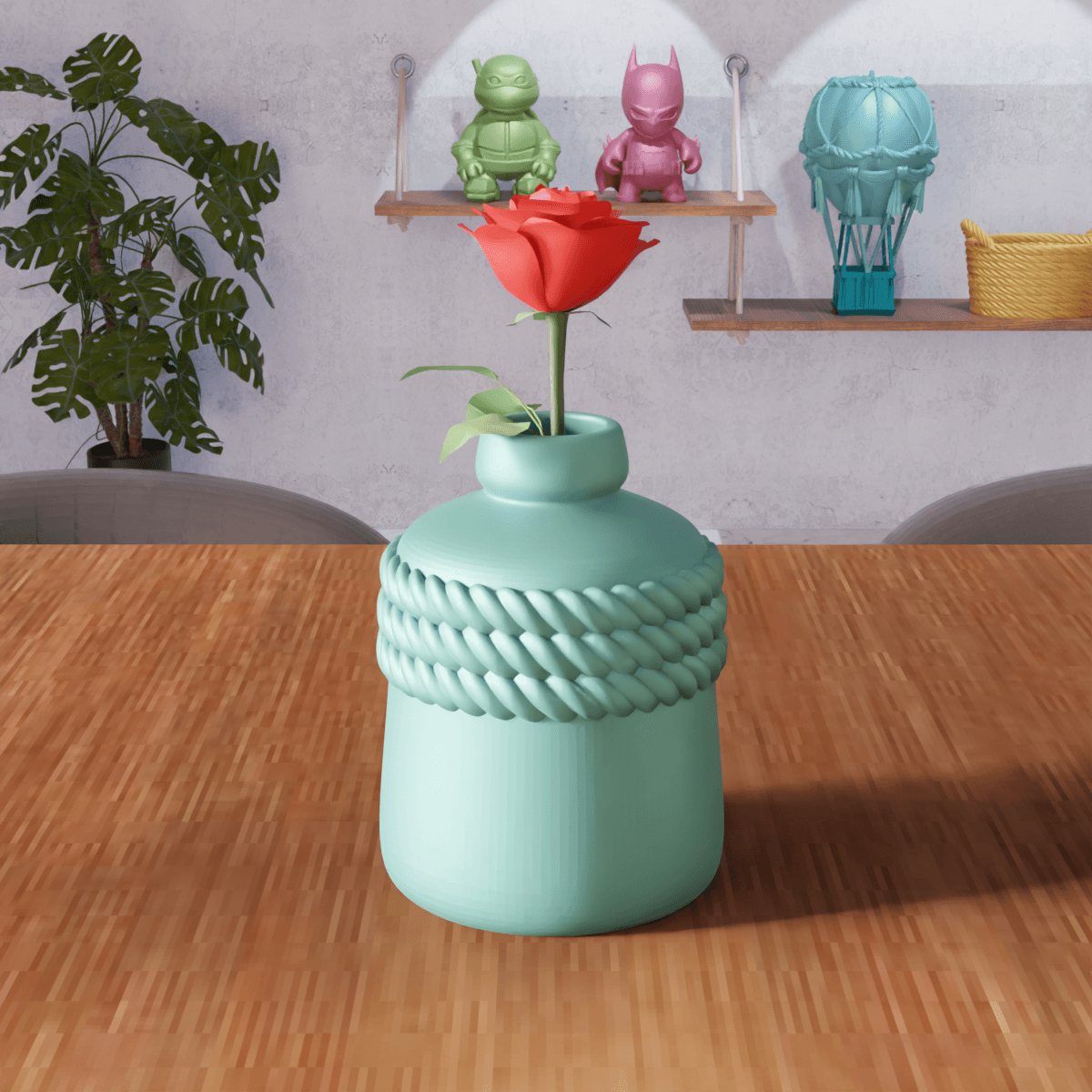 Round Rope Vase 3d model