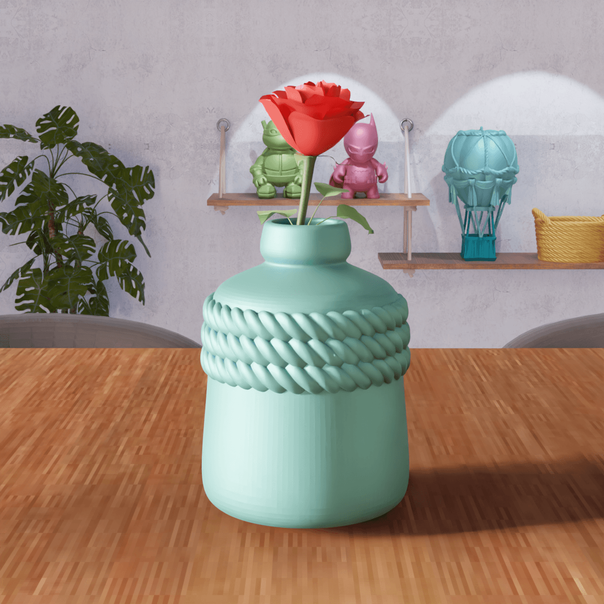 Round Rope Vase 3d model
