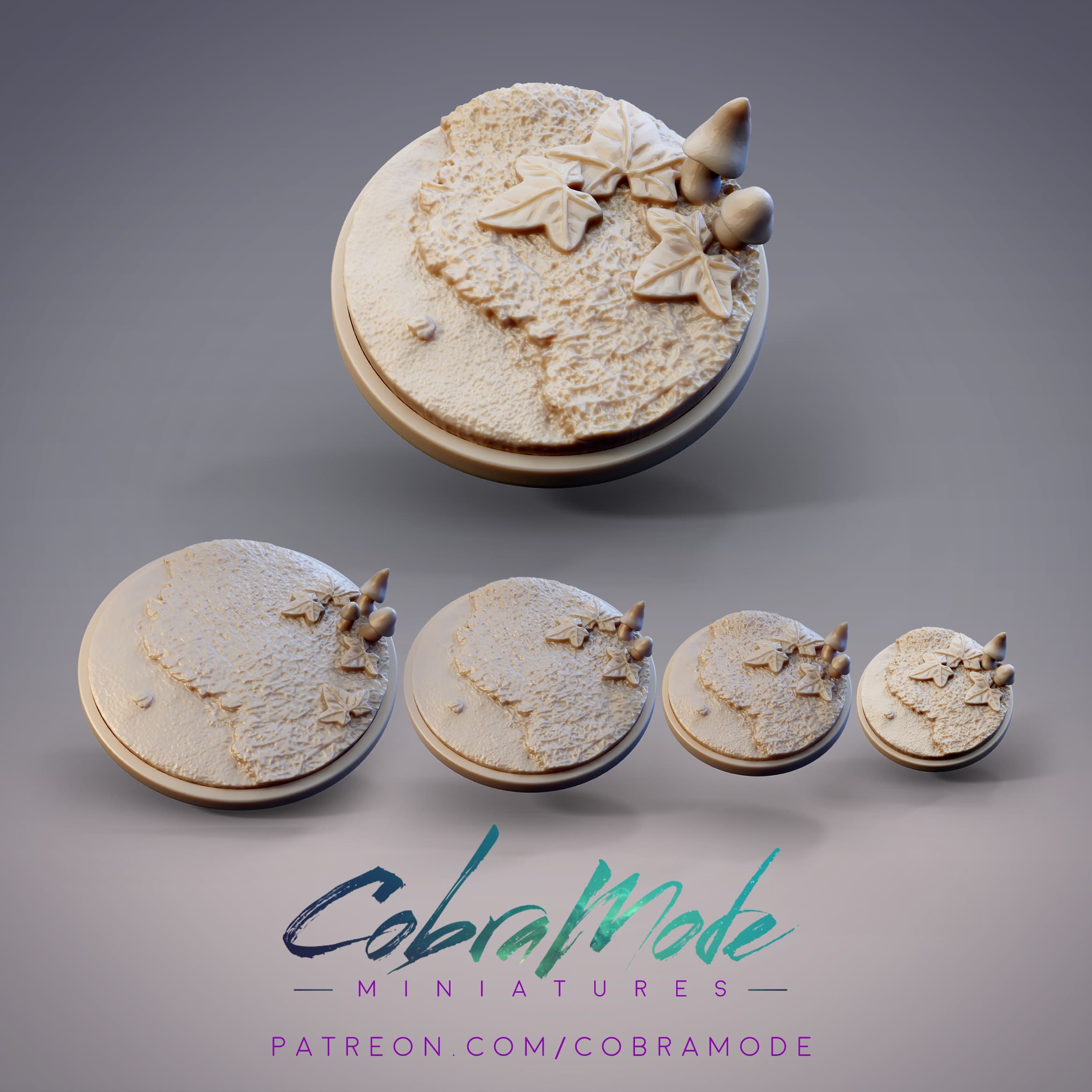 Sylvan Forest Base Pack (4pcs) 3d model