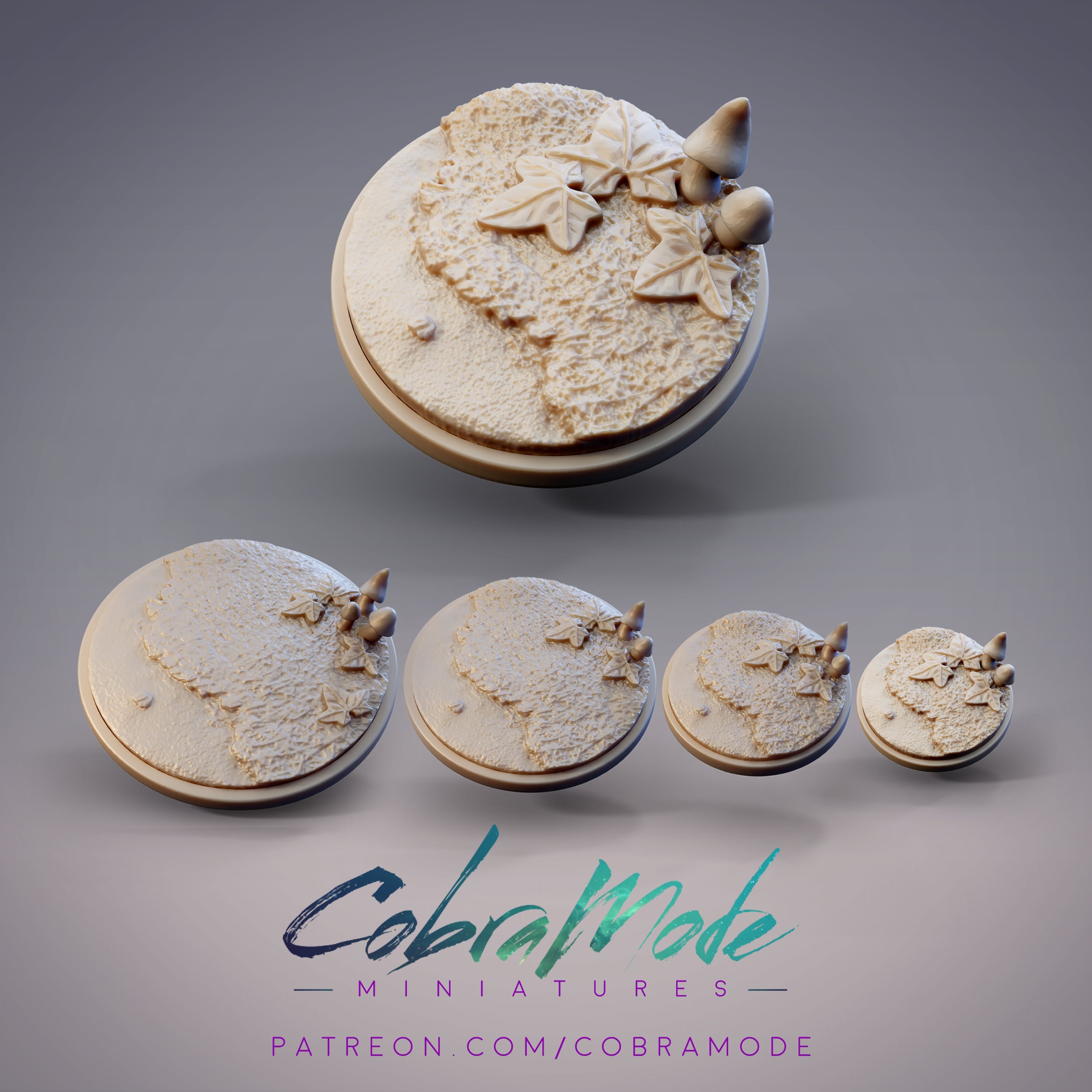 Sylvan Forest Base Pack (4pcs) 3d model