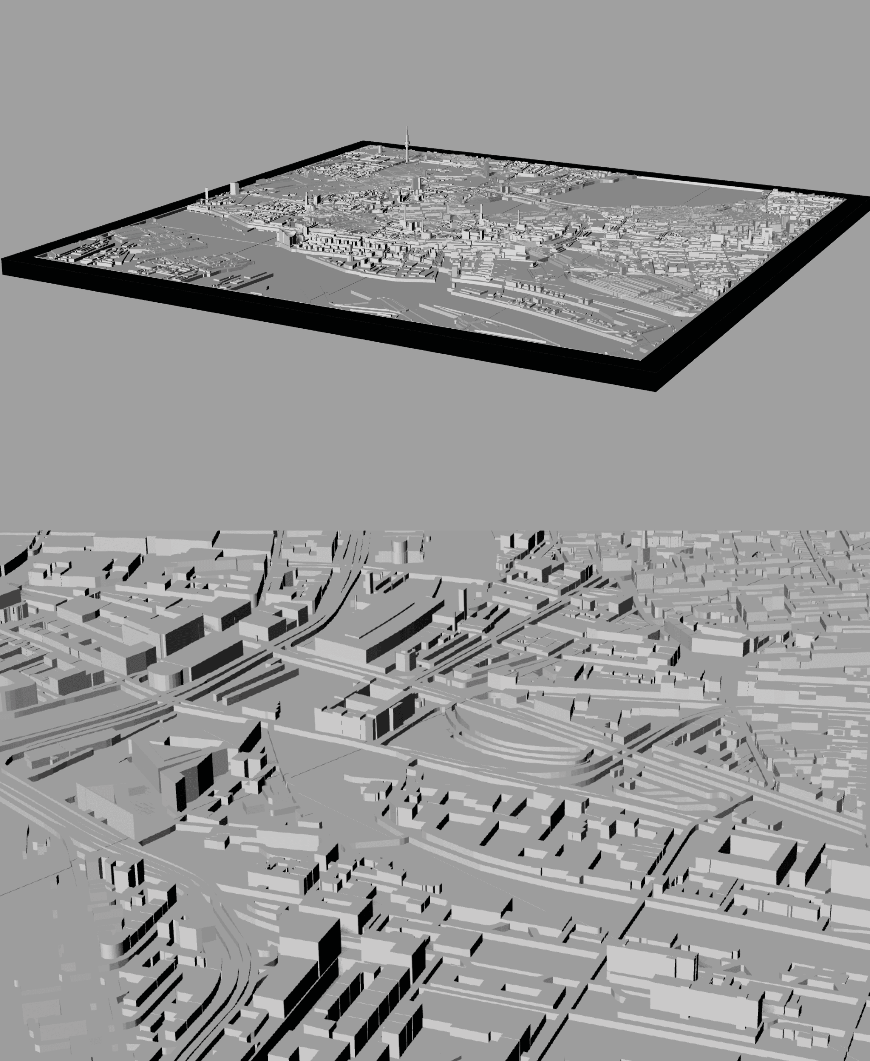 HAMBURG, Skyline 3d map 3d model