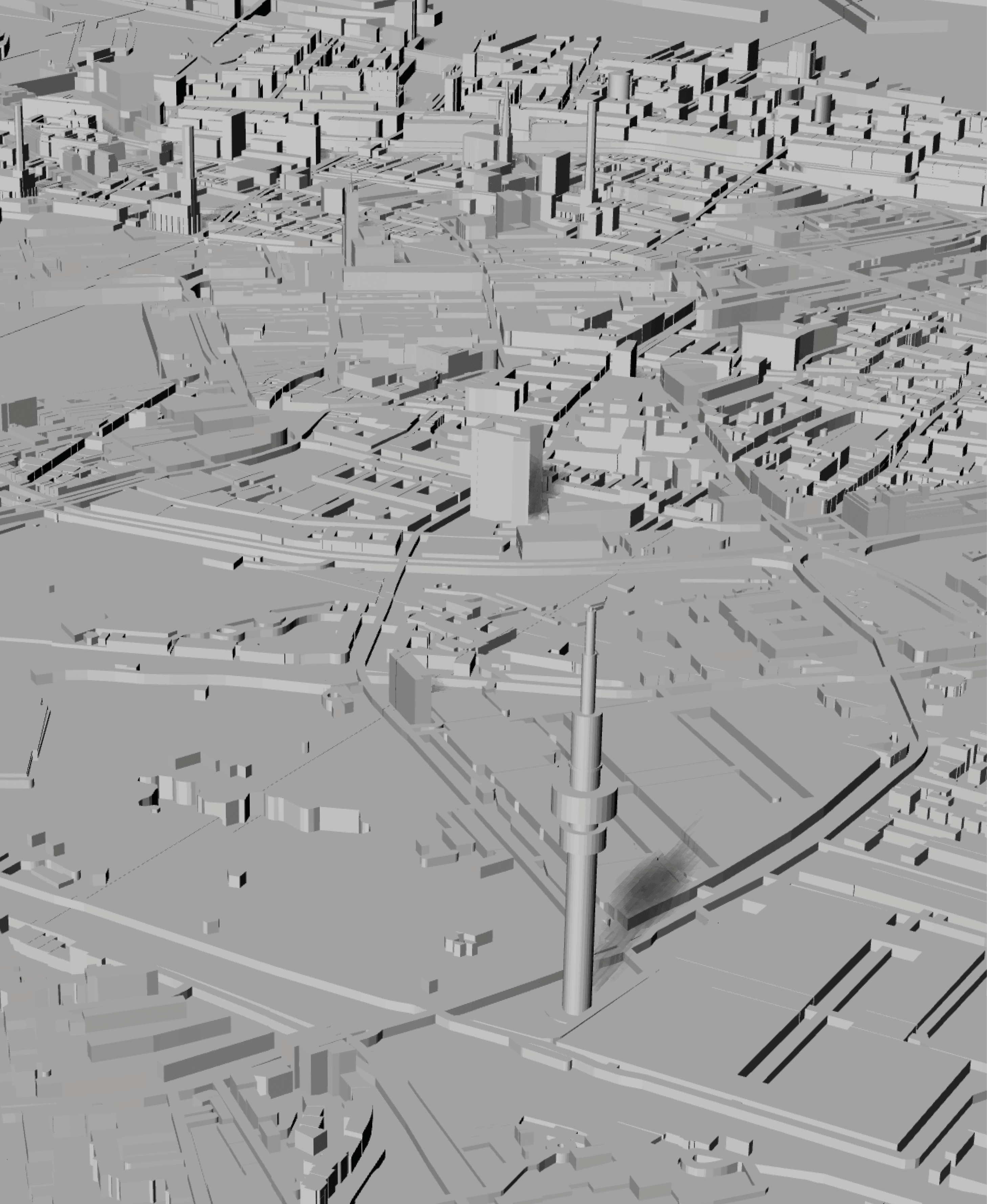 HAMBURG, Skyline 3d map 3d model