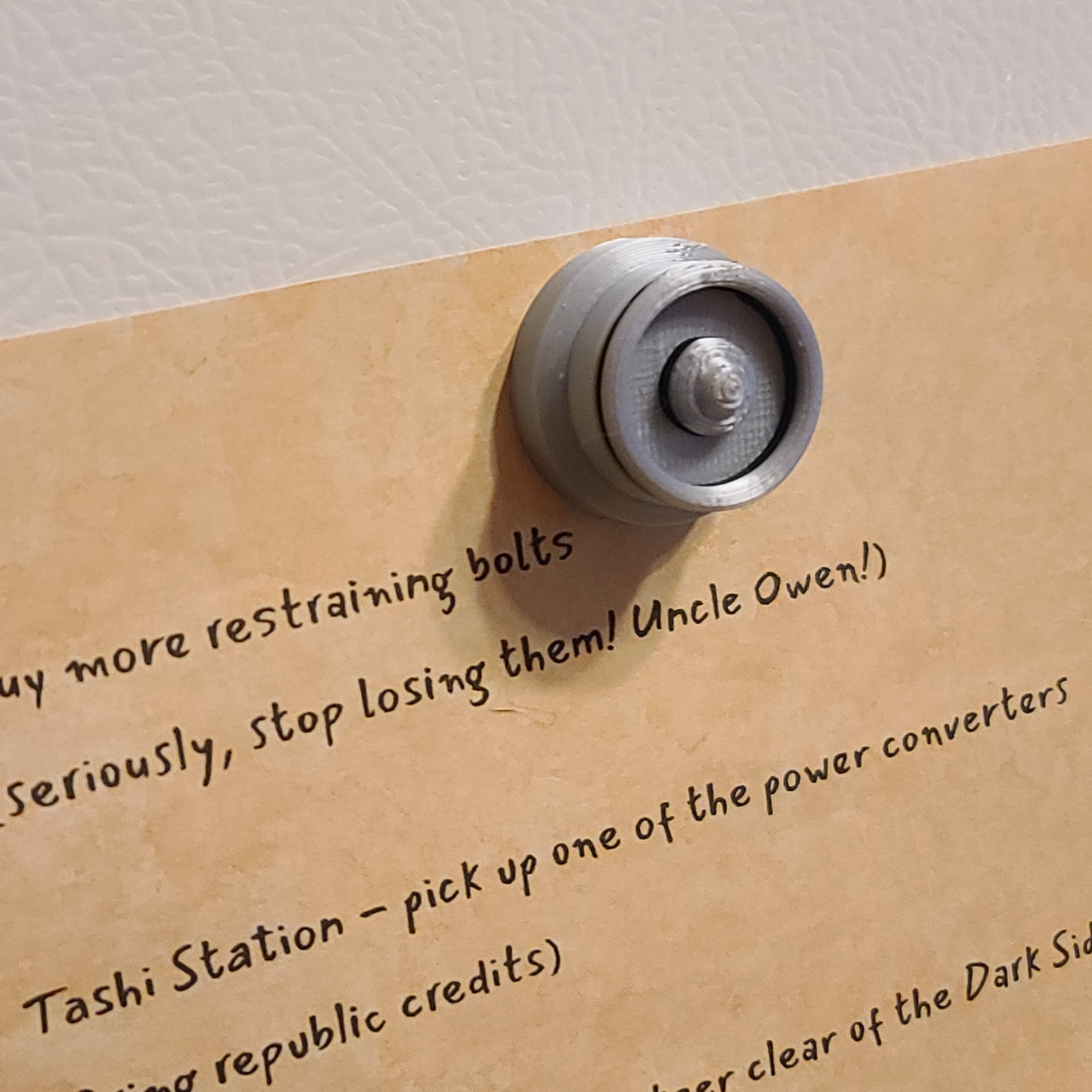 Restraining Bolt Fridge Magnet 3d model