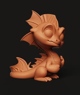 Cute Baby Dragon STL | Fantasy Creature 3D Print | Adorable Figure 3d model