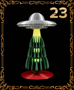 UFO Abducting Christmas Tree Lamp - Christmas Day 23 - Light - Lighting 3d model
