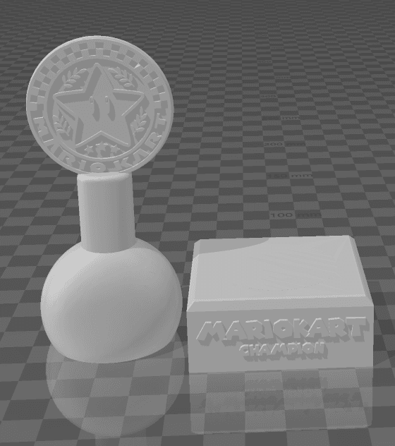 Full size Mario Kart Super Star Trophy MMU Included! 3d model