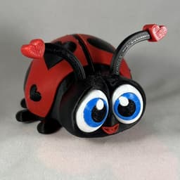Ladybug Valentine STL File - Love Bug Hearts - NO AMS - COMMERCIAL USE 3d model