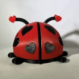 Ladybug Valentine STL File - Love Bug Hearts - NO AMS - COMMERCIAL USE 3d model