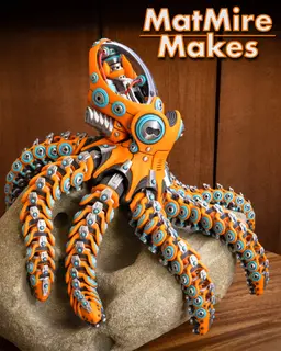 Robo Octopus - Articulated Figure 3d model