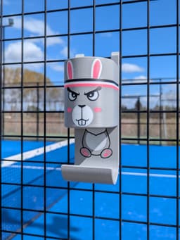 Padel Bunny – Bottle & Towel Holder (Padel & Tennis) 3d model