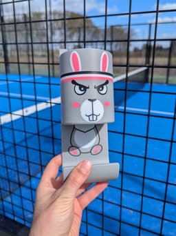 Padel Bunny – Bottle & Towel Holder (Padel & Tennis) 3d model