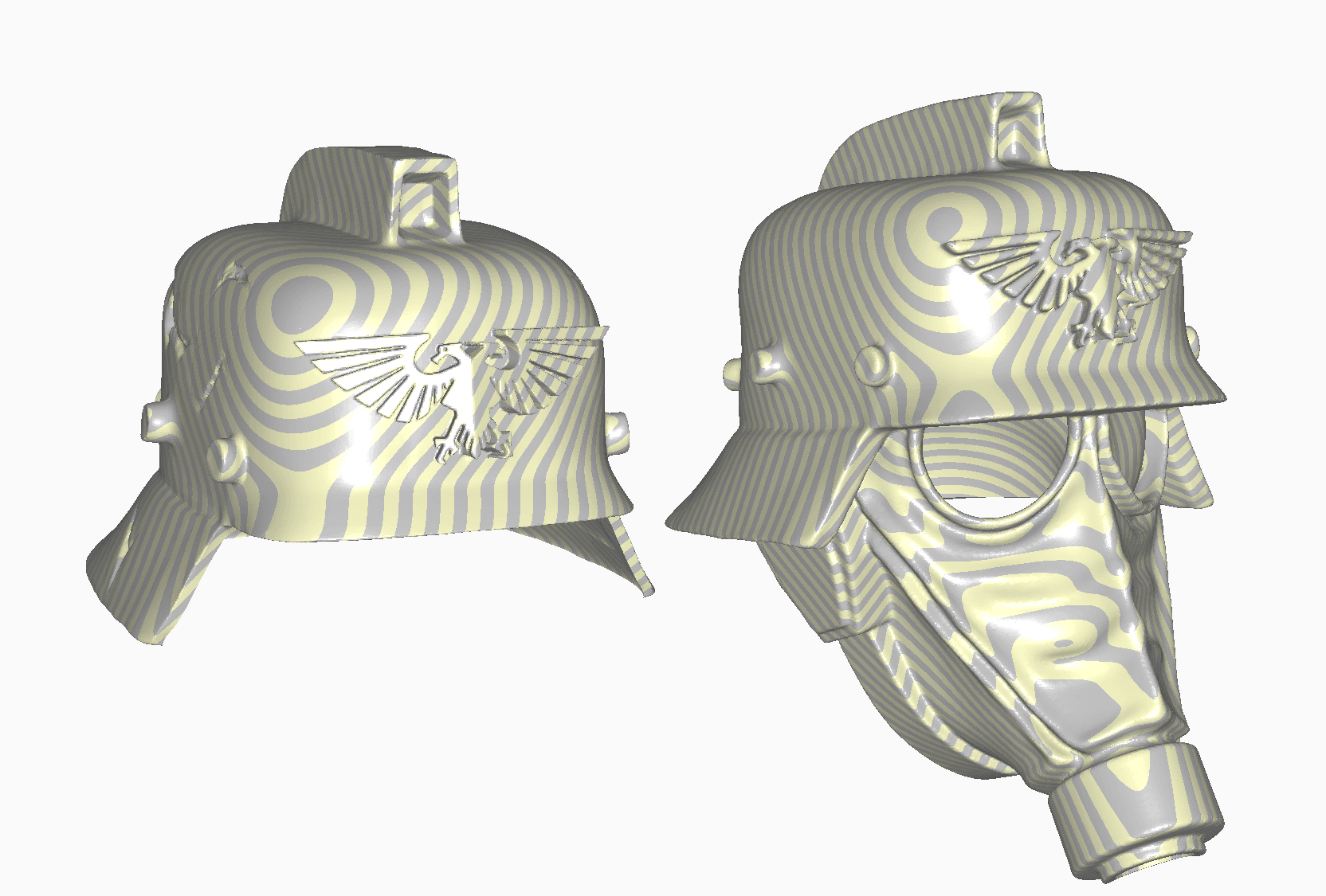 DEATH KORPS OF KRIEG – HELMET + GAS MASK WITH HELMET BUNDLE (3D PRINTABLE MODEL) 3d model