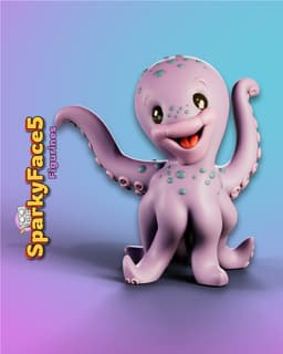 Happy Octopus 3d model