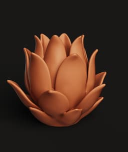 Lotus Flower Planter STL | Botanical 3D Print | Home Decor 3d model