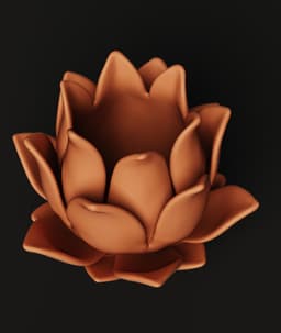 Lotus Flower Planter STL | Botanical 3D Print | Home Decor 3d model