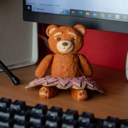 Teddy Bear In Movable Skirt 3d model
