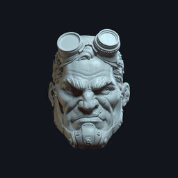 Dex v8 Action Figure Head 3d model