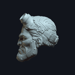 Dex v8 Action Figure Head 3d model