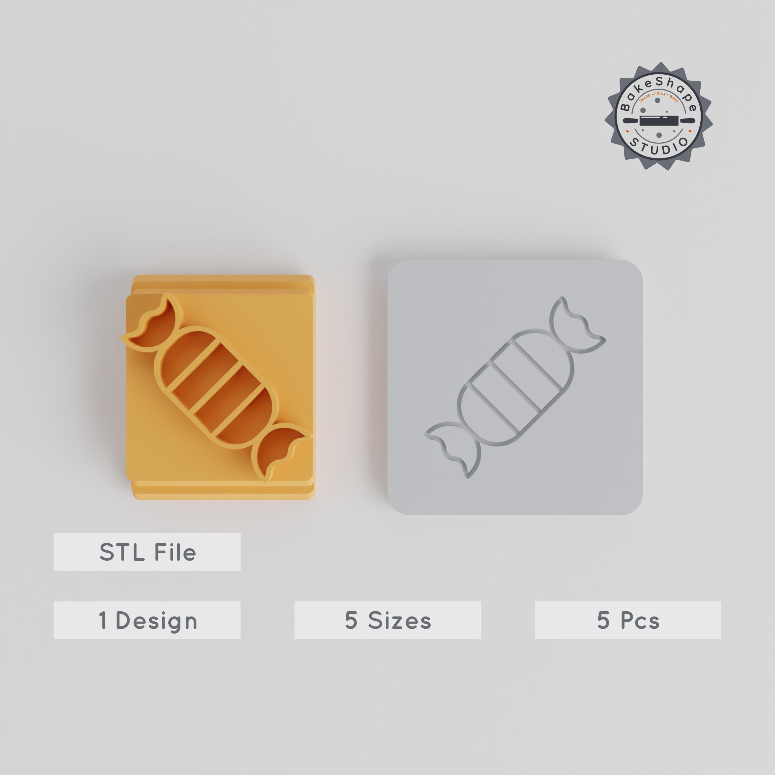 Halloween Candy Stamp Tile Set, 5 Motif Sizes, Perfect for Clay, Cookies & Fondant PRODUCT_3995 3d model