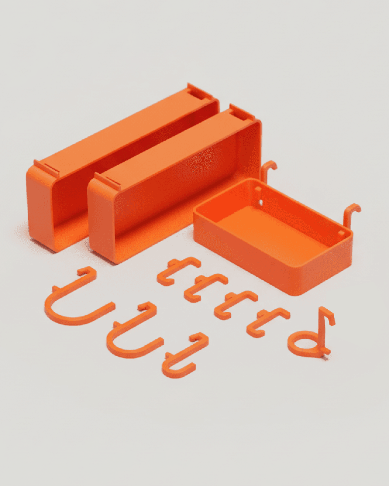 IKEA SKÅDIS Accessories Basic Set – Trays, Hooks & Ring Tool Mount 3d model