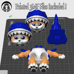 Kitty Shark - Articulated - NO supports needed! 3d model