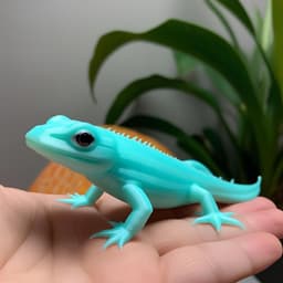 Cute Little Lizard Gecko Figure 3d model