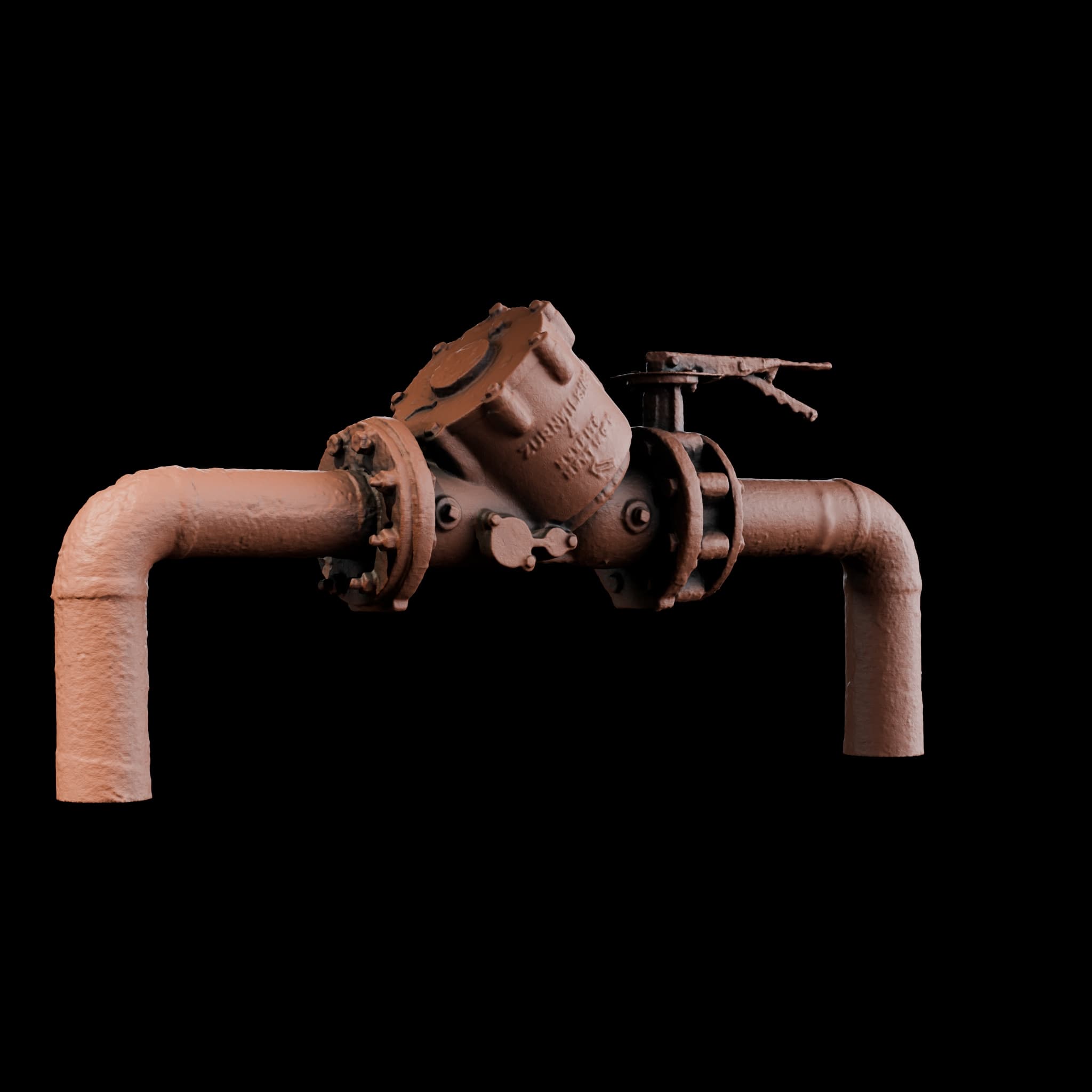 Industrial Single Valve | HO Scale Pipeline Infrastructure (Free Sample) 3d model