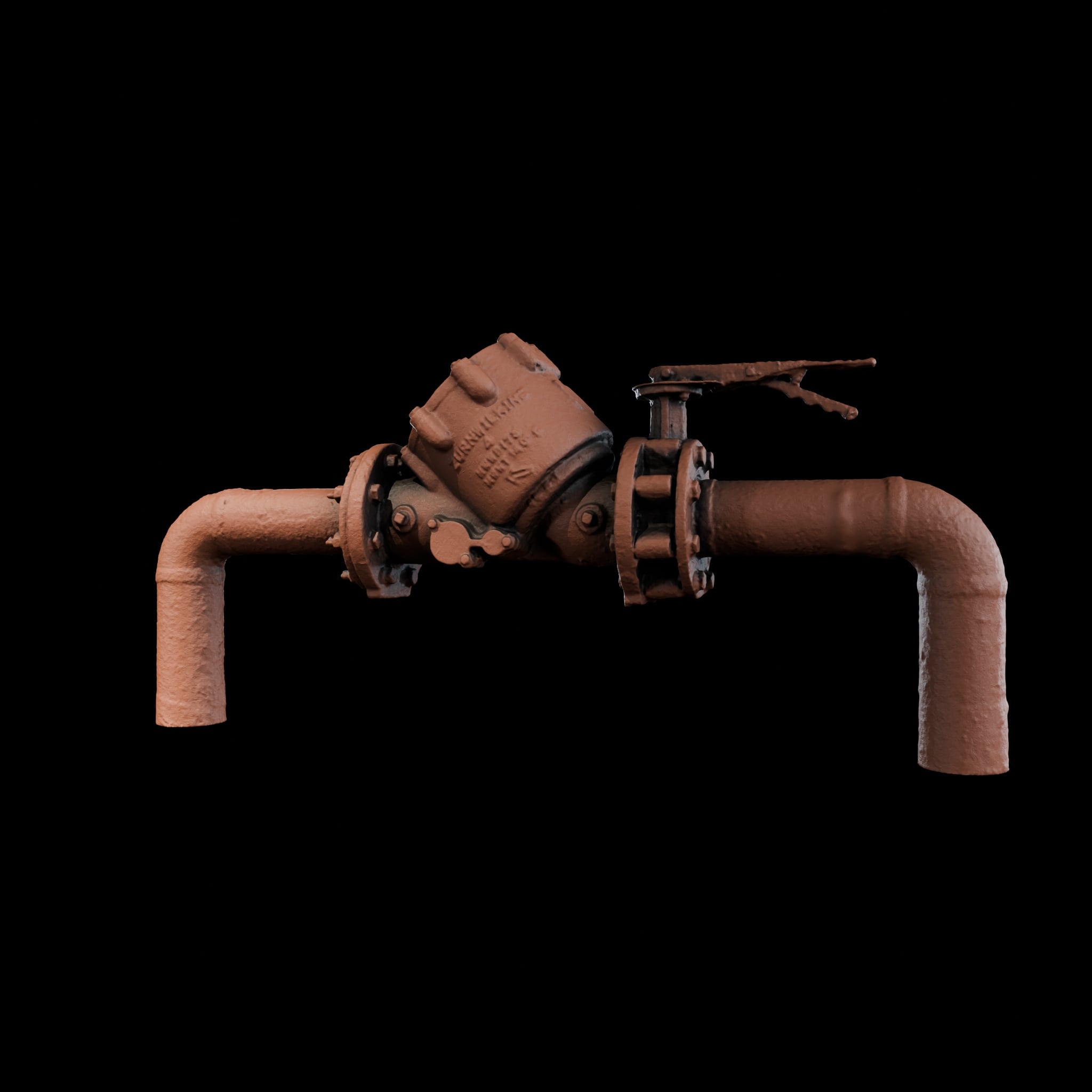 Industrial Single Valve | HO Scale Pipeline Infrastructure (Free Sample) 3d model